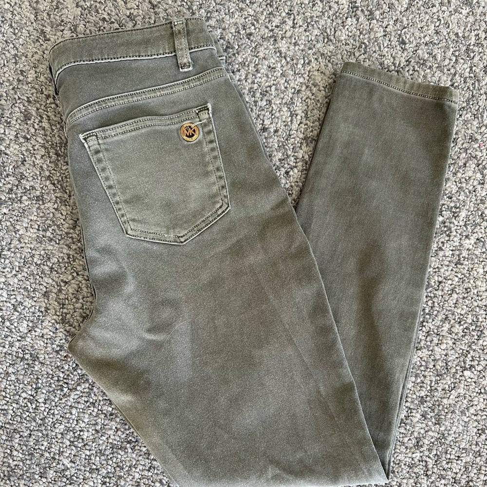 Michael Kors Izzy Skinny Women's Olive Jeans